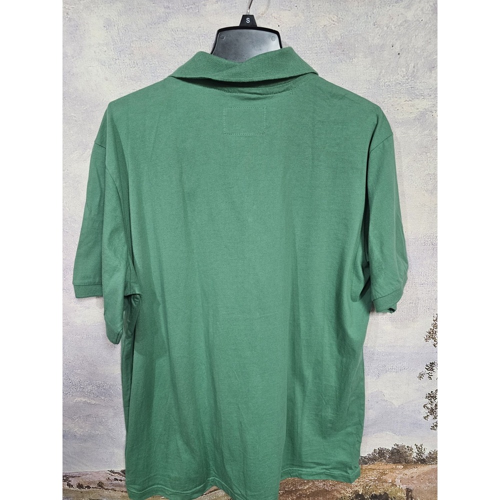 The Black Dog Polo Shirt Mens XL  Green Pique Embroidered Dog Logo - Picture 8 of 10